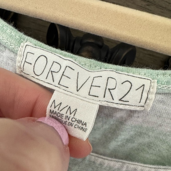 Forever 21 Off Shoulder Tunic Top EUC Dolman Cotton Striped Swim Coverup - Picture 8 of 9